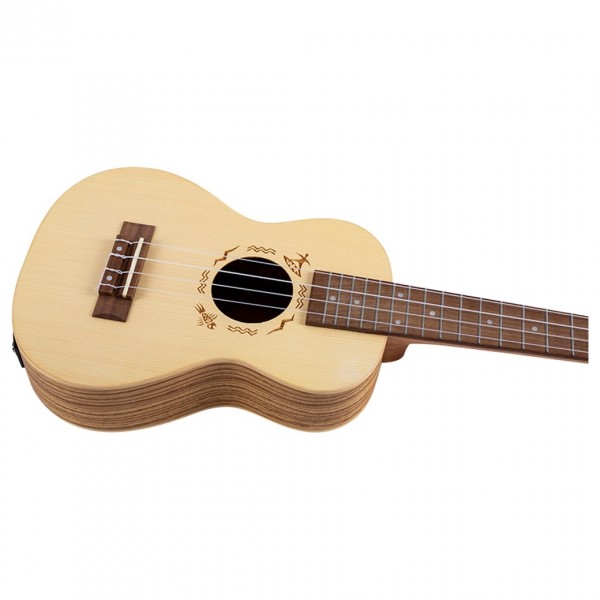 Flight DUC525CEQ Concert Electro Ukulele, Zeb B&S - Body
