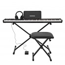 VISIONKEY-100 Piano Digital con Bluetooth, Set con Soporte