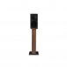 Norstone Alva Speaker Stands (Pair), Walnut Black Glass with Speaker 2