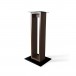 Norstone Alva Speaker Stands (Pair), Walnut Black Glass Front View