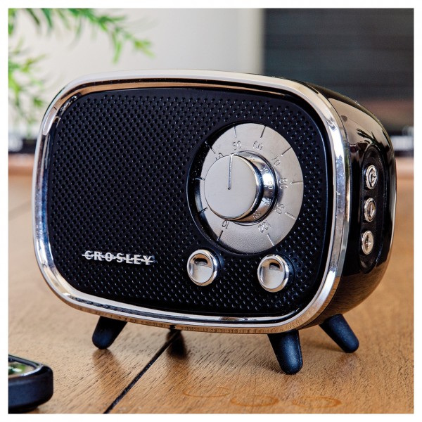 Crosley Rondo Bluetooth Speaker, Black - Lifestyle
