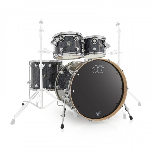 DW Drums Performance Series 22" 4 Piece Shell Pack, Black Diamond