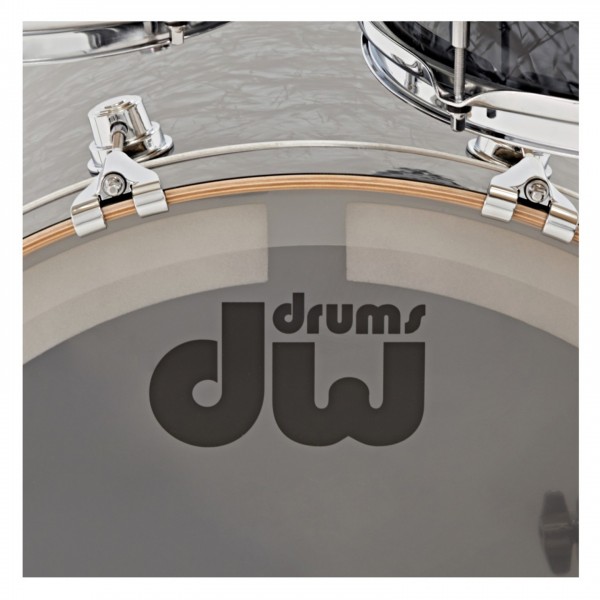 DW Drums Performance Series 22" Double Bass Drum Kit, Black Diamond - Bass Drum Detail