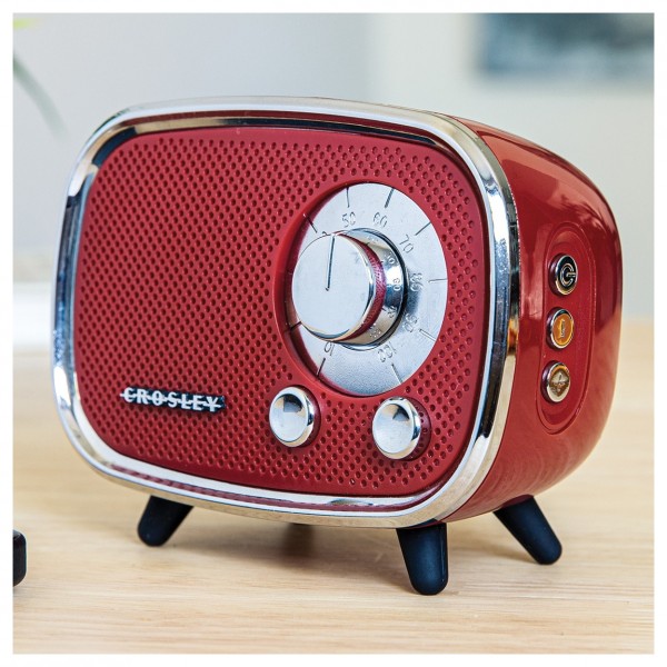 Crosley Rondo Bluetooth Speaker, Red - Lifestyle
