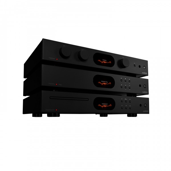 Audiolab 7000 Series Hifi Bundle, Black - Front, Right