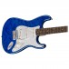 Squier FSR Affinity Stratocaster LRL QMT, Sapphire Blue Transparent close