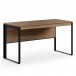 BDI Linea 6221 Desk and Multi Cabinet, Natural Walnut - desk
