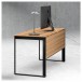 BDI Linea 6221 Desk and Multi Cabinet, Natural Walnut - desk rear