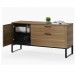 BDI Linea 6221 Desk and Multi Cabinet, Natural Walnut - cabinet