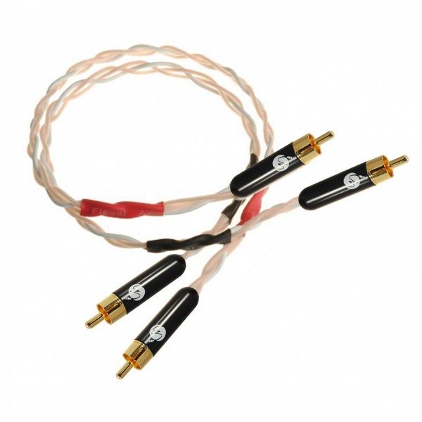 Fisual Axis Custom Made Stereo Phono Cable (Pair), 1m Front View