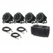 Equinox Eclipse RGBW Par Can, Pack of 4 with Bag & Cables - Full Bundle