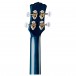 Luna Owl Quilt Top Electro Concert Ukulele, Trans Blue back of headstock