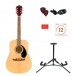 Fender FA-125 Dreadnought Acoustic Pack, Natural
