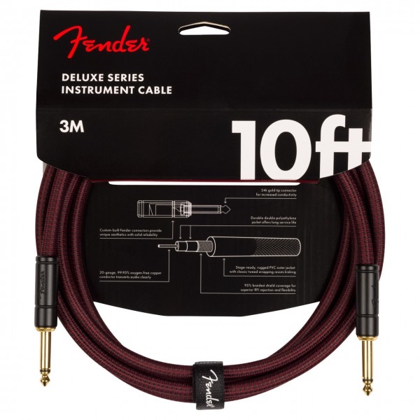 Fender Limited Edition Deluxe Tweed Cable, 10', Oxblood