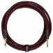 Fender Limited Edition Deluxe Tweed Cable, 10', Oxblood - Coiled Cable