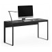 BDI Linea 6223 Work Desk and 6224 Return, Charcoal Stained Ash - desk