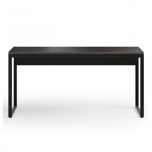 BDI Linea 6223 Work Desk and 6224 Return, Charcoal Stained Ash - desk front