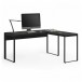 BDI Linea 6223 Work Desk and 6224 Return, Charcoal Stained Ash