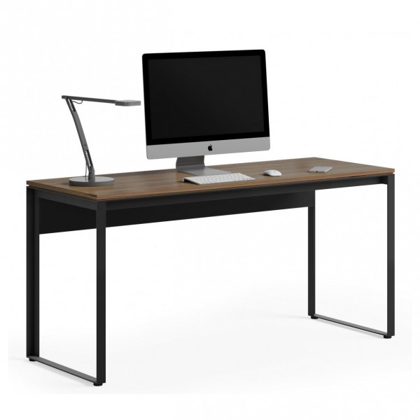 BDI Linea 6223 Work Desk and 6224 Return, Natural Walnut