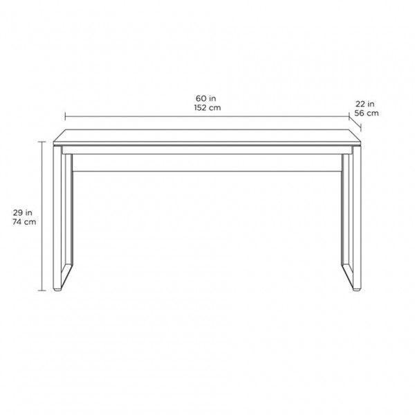 BDI Linea 6223 Work Desk and 6224 Return, Natural Walnut