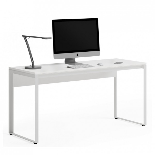 BDI Linea 6223 Work Desk and Return, Satin White - desk