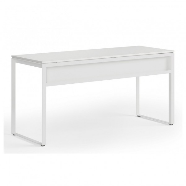 BDI Linea 6223 Work Desk and Return, Satin White - desk rear