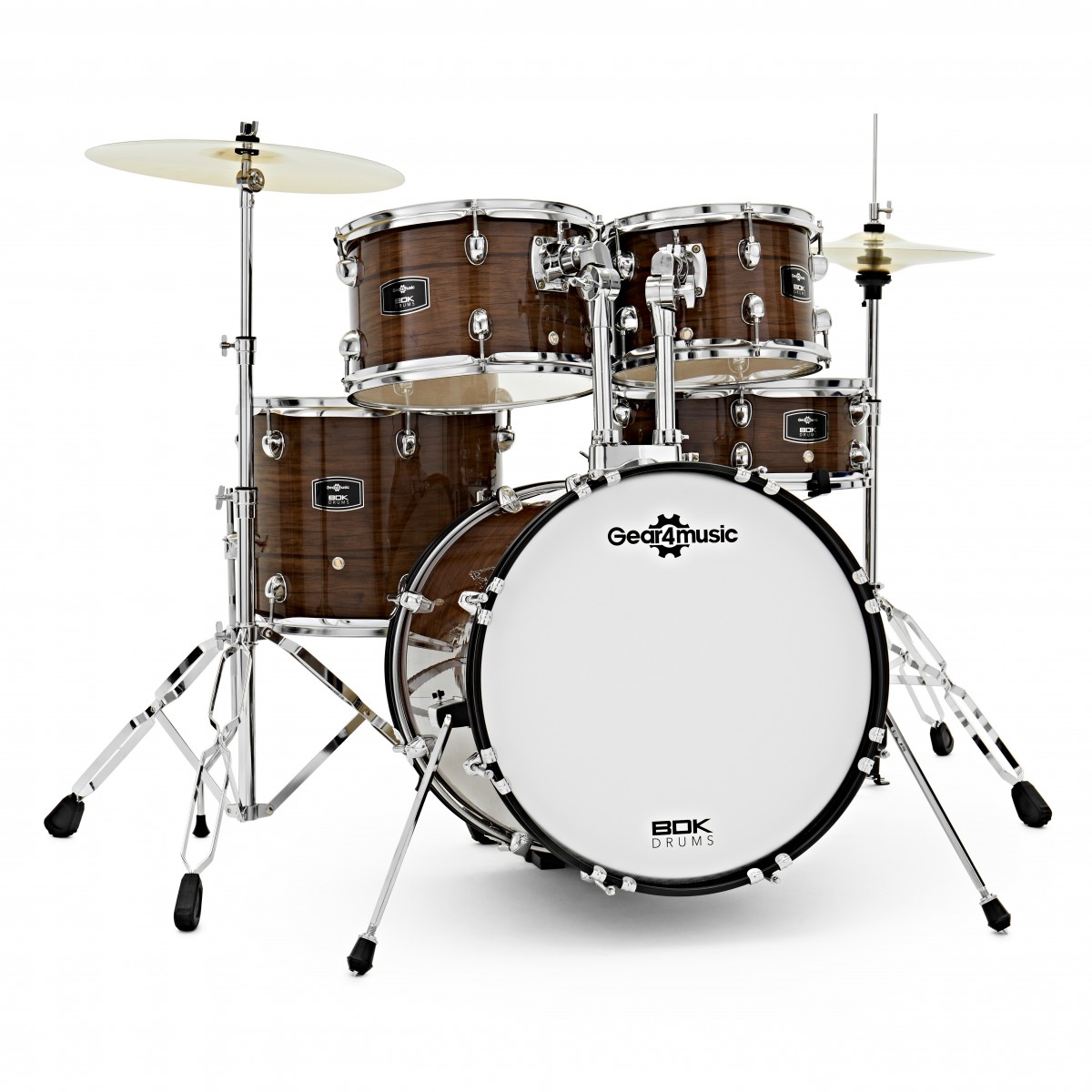 BDK-18 Jazz Drum Kit by Gear4music, Walnut - Nearly New at Gear4music