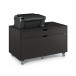 BDI Modica 6341 Desk and File Pedestal, Charcoal Stained Ash - 6347 styled