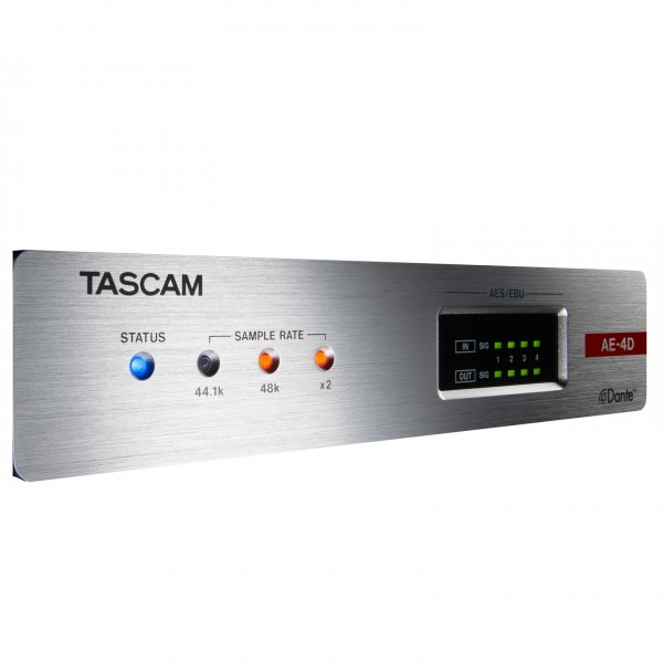 Tascam AAE-4D Dante Converter - Angled Detail