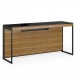 BDI Sequel 20 6102 Desk and File Pedestal, Natural Walnut and Black - 6102
