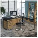 BDI Sequel 20 6102 Desk and File Pedestal, Natural Walnut and Black - lifestyle