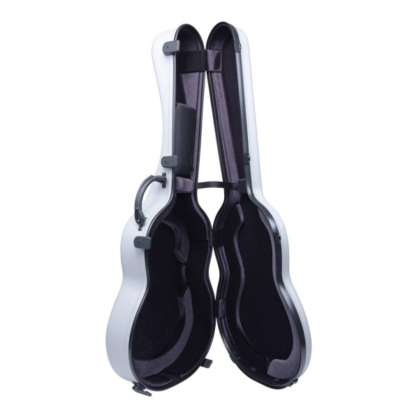 BAM 8002S Classic ABS Classical Guitar Case, Light Grey Open