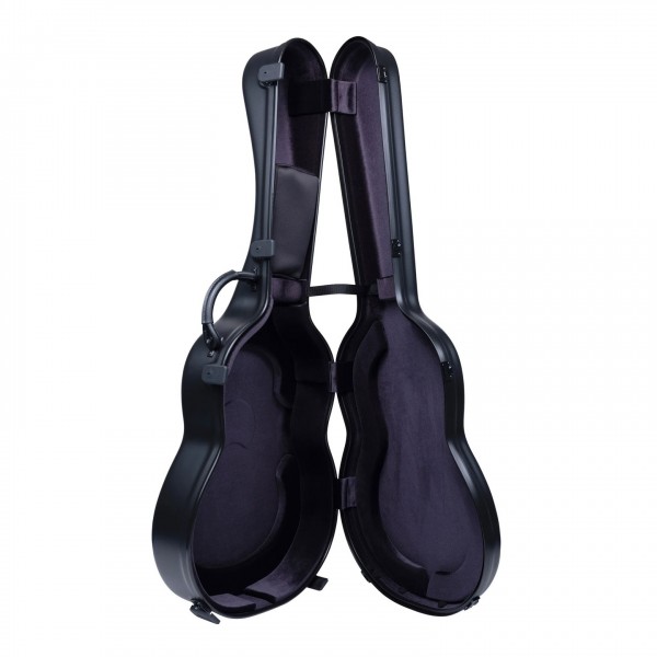 BAM 8002S Classic ABS Classical Guitar Case, Black open