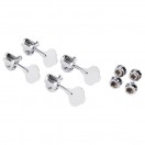 Fender Deluxe Bass Tuners with Fluted-Shafts 4 Pack, Chrome