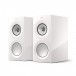 KEF R3 Meta Bookshelf Speakers, White with Terminated AudioQuest Rocket 11 Speaker Cables