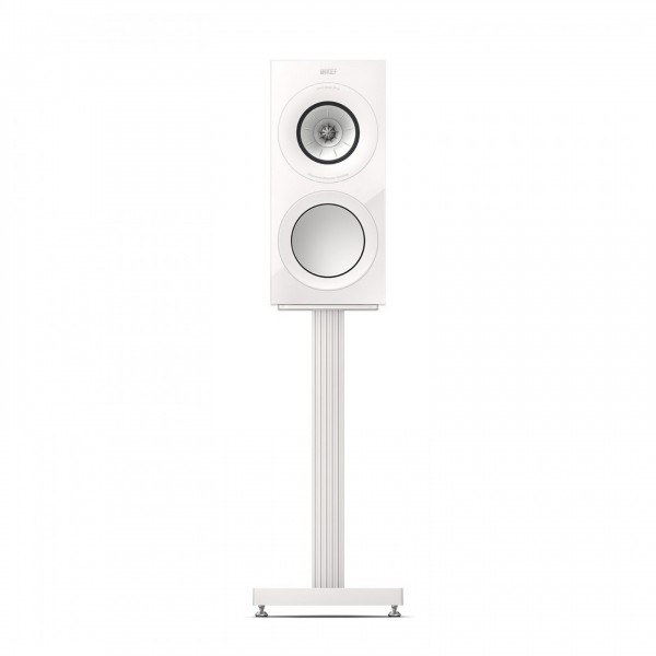 KEF R3 Meta Bookshelf Speakers, White with Terminated AudioQuest Rocket