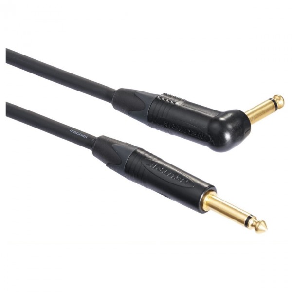 Mogami Premium Instrument Cable (One straight, one angled jack), 6m