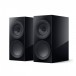 KEF R3 Meta Bookshelf Speakers, Black with Terminated AudioQuest Rocket 11 Speaker Cables