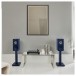 KEF R3 Meta Bookshelf Speakers (Pair), Indigo Gloss Lifestyle View 2