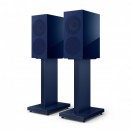 KEF R3 Meta Bookshelf Speakers Indigo with Stands & Terminated Chord ClearwayX Speaker Cables