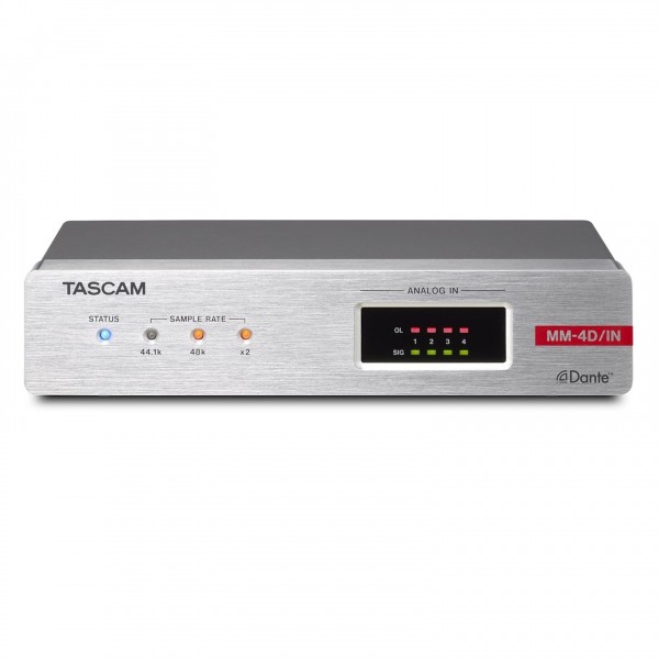 Tascam MM-4DIN-X - Four Channel Input Dante Converter Front