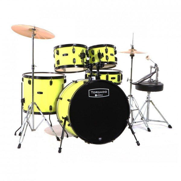 Mapex Tornado 20'' Fusion 5pc Drum Kit, Yellow