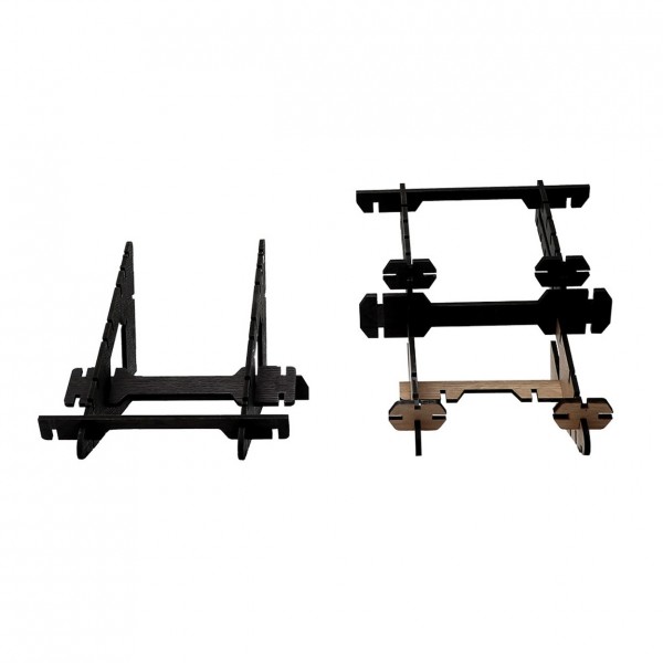 LOCI Modular Stand Bundl3, Black - Two-Tier Configuration Empty