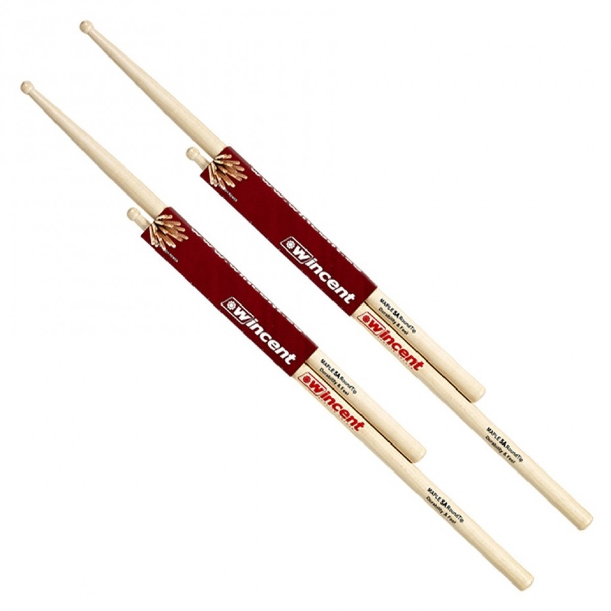 Wincent Maple 5A Round Tip Drumsticks 2pk Gear4music Wincent Maple 5A Round Tip Drumsticks 2pk Gear4music