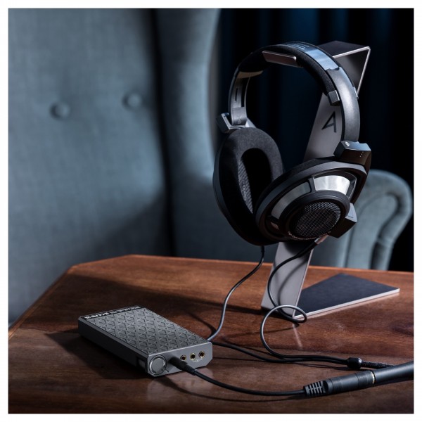 Astell&Kern AK PA10 Amplifier - Lifestyle photo, with headphones