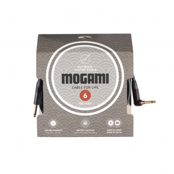 Mogami Ultimate Instrument Cable (One straight, one angled jack), 6m