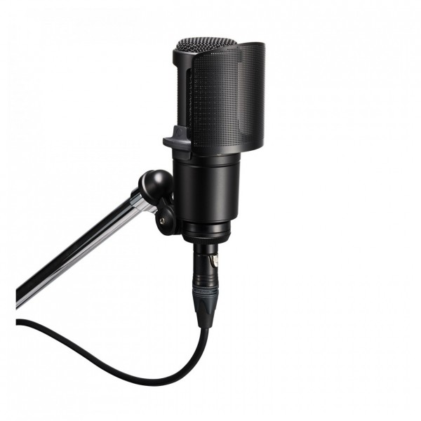 Audio Technica AT2020 Cardioid Condenser Microphone & Pop Filter - With Filter 1