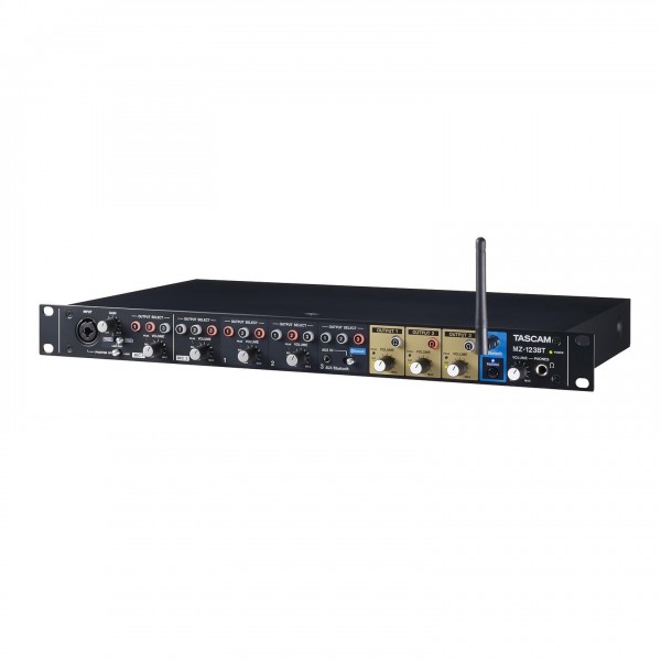 Tascam MZ-123BT Bluetooth Zone Mixer - Angled
