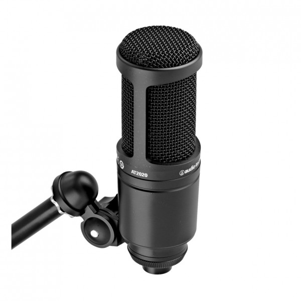 Audio Technica AT2020 Cardioid Condenser Microphone & Pop