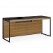 BDI Sequel 20 6101 Desk and 6117 Multi Cabinet, Natural Walnut Black